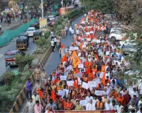 नवी मुंबई : बांग्लादेश में हिंदुओं और अल्पसंख्यकों पर हो रहे अत्याचार के विरोध में नवी मुंबई में हिंदू समाज सड़कों पर