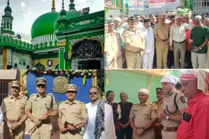 Mahim Dargah मखदूम शाह बाबा दरगाह पर उर्स 2024 के उद्घाटन पर मुंबई पुलिस की सलामी & संदल