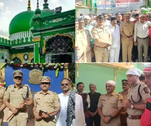 Mahim Dargah मखदूम शाह बाबा दरगाह पर उर्स 2024 के उद्घाटन पर मुंबई पुलिस की सलामी & संदल